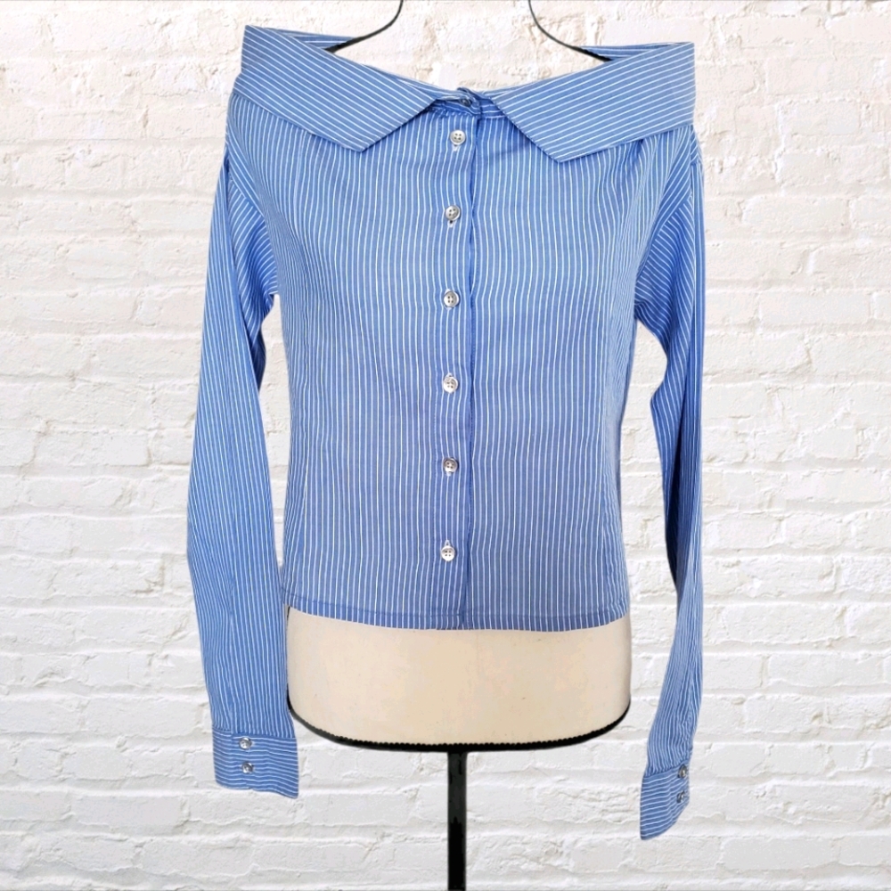 MLM pin striped long sleeve shirt